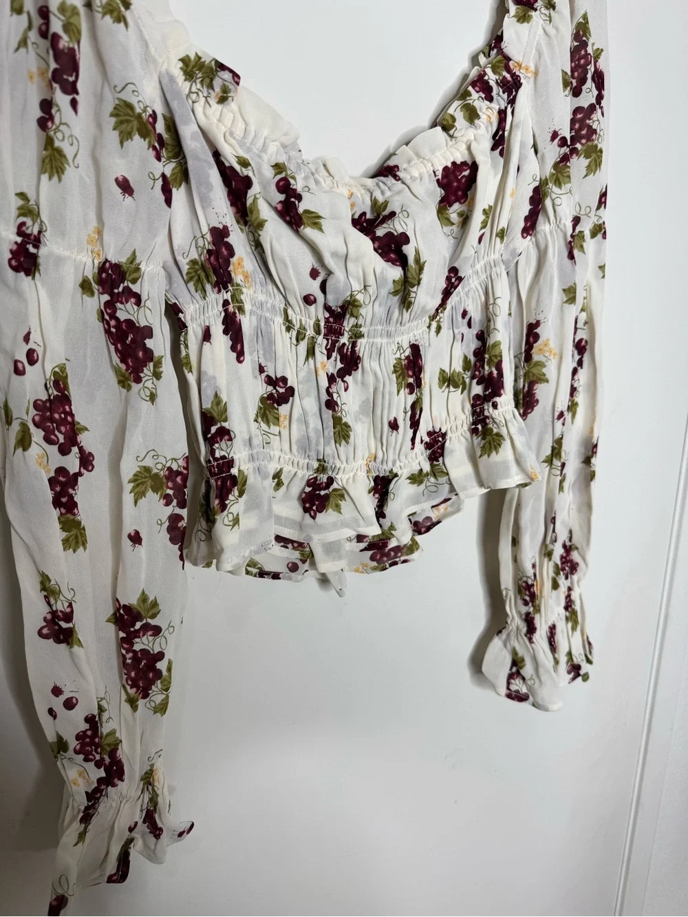 Reformation Amarena Grape Top Long Sleeve Top